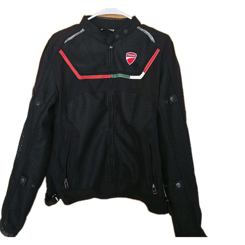 DUCATI G. FLOW Italy Nero/Rosso Summer Mesh Cordura Armor 46